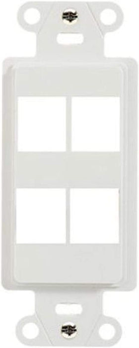On-Q WP3413WH10 High Impact Flame Retardant Plastic 3-Port Decorator Outlet Strap, White, 10 Count