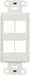 On-Q WP3413WH10 High Impact Flame Retardant Plastic 3-Port Decorator Outlet Strap, White, 10 Count