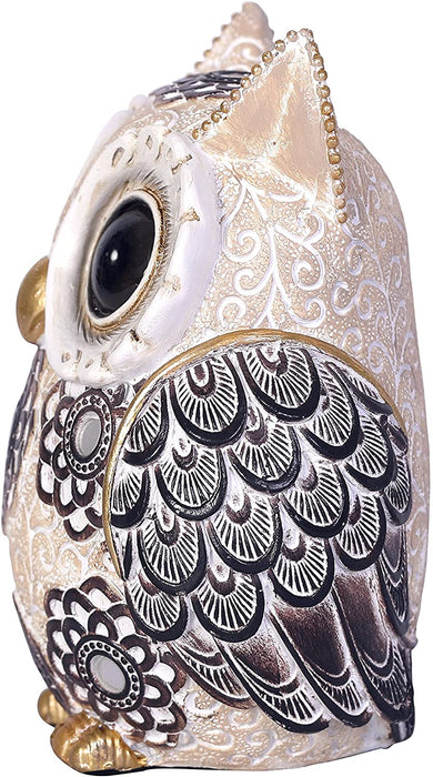 Adorable Owl Figurine,Big Eyes Cute Owl Statue,Shelf Accents for Home Office Decor and Owl Lovers
