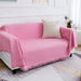 Cotton Geometrical Sofa Cover, Sectional Couch Covers for 1 Cushion Couch Couch Cover Living Room Throws Blankets Sofa Slipcovers, Furniture Protector for Pets (Medium, 71" X 91", Pink)