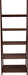 Modern 5-Tier Ladder Bookshelf Organizer, Solid Rubberwood Frame - Espresso Finish