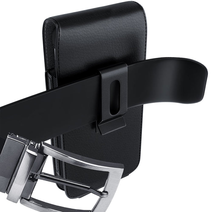 Iphone 6 Holster 6S 7 8 Cell Phone Pouch Belt Case with Clip Holster Cover Holder Carrying Sleeve with Swivel Clip for Apple Iphone 6/6S/7/8(Fits Phone with Other Case On) - Vertical Black
