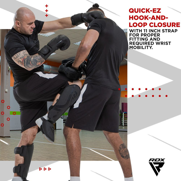 RDX Focus Boxing Punch Mitts, Punching Target, Punching Pad Maya Hide Leather Training Pads, Black