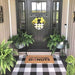 Buffalo Plaid Check Rug - 27.5''X43'' Cotton Hand-Woven Indoor/Outdoor Area Rugs for Layered Door Mats Washable Carpet for Porch/Kitchen/Farmhouse Black/White