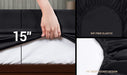 Queen Bed Sheets Set - 4 Piece Bedding - Brushed Microfiber - Shrinkage and Fade Resistant - Easy Care (Queen, Black)