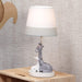 Jungle Friends White/Gray Giraffe Nursery Lamp with Shade & Bulb