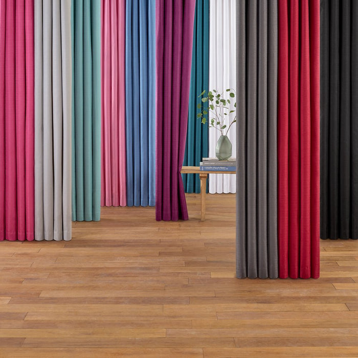 Eclipse Samara Solid Color Blackout Rod Pocket Single Curtain Panel, Boysenberry, 42 X 54