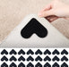 24 PCS Rug Corner Grippers, Resuable Double Sided Non-Slip Rug Pads, Washable Area Rug Pad Carpet Tape Corner Side Mat Gripper for Hardwood Floors and Tile (Love, Black)