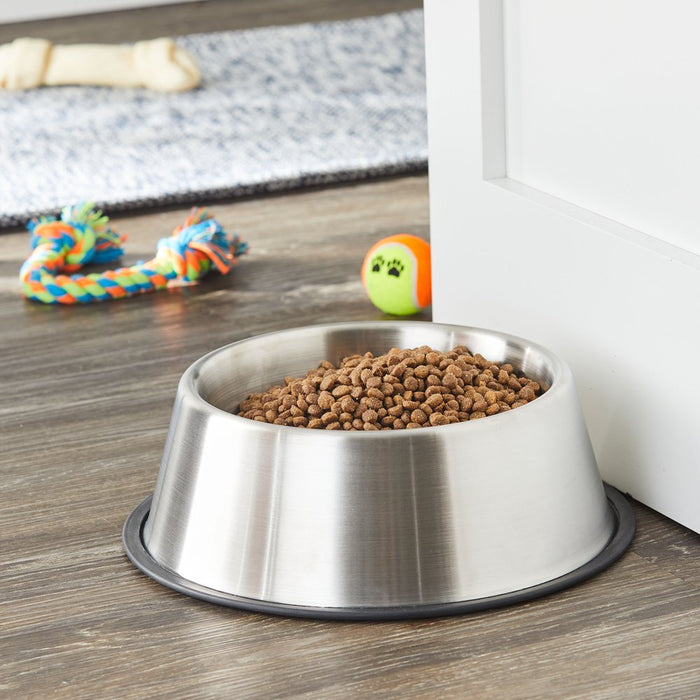 Vibrant Life Stainless Steel Paw Print Dog Bowl, Large, 101.44 Fl Oz