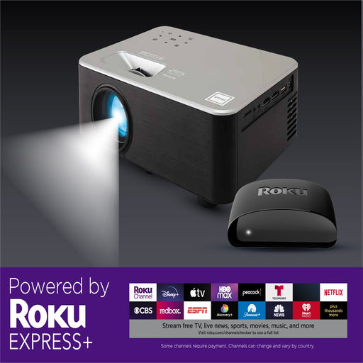 RCA 720P LCD/LED Home Theater Projector (Includes Roku Express Streaming Player)(Rpj133)