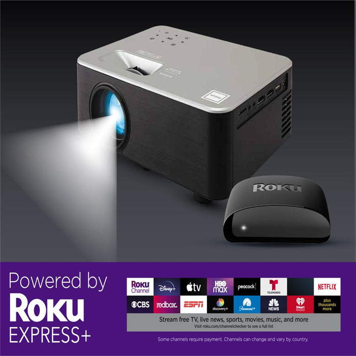 RCA 720P LCD/LED Home Theater Projector (Includes Roku Express Streaming Player)(Rpj133)