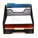 Mind Reader 3 Tier 5 Compartments Desk Organizer Tray, Black