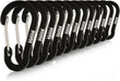 CC1 Multi-Use Carabiner Clip, 6 Pack Small Caribeener Clips, Mini Keychain Caribeaner Clip 2 Inch, Aluminum D Ring Carabiners, Multi-Colored
