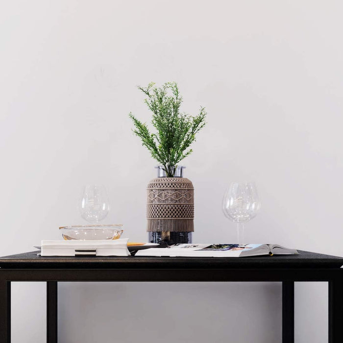 Unpotted Artificial Bush Plant Set of 2 Frosted Green Tea-Leaf Bush Stems (16”X5”) for Office Home Decor Indoor and Outdoor Faux Bush Tea Leaves Spray – New
