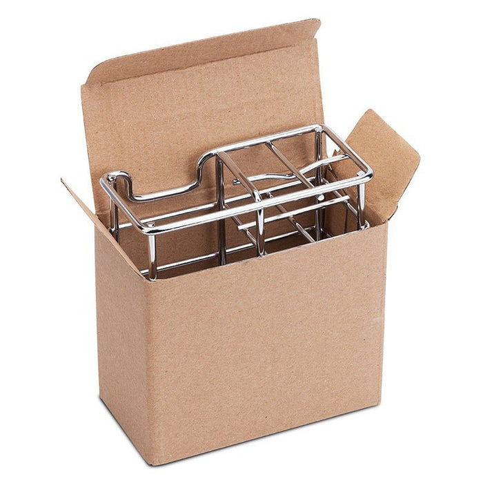 Multifunctional Stainless Steel Toothbrush Toothpaste Shelf (Silver Color)