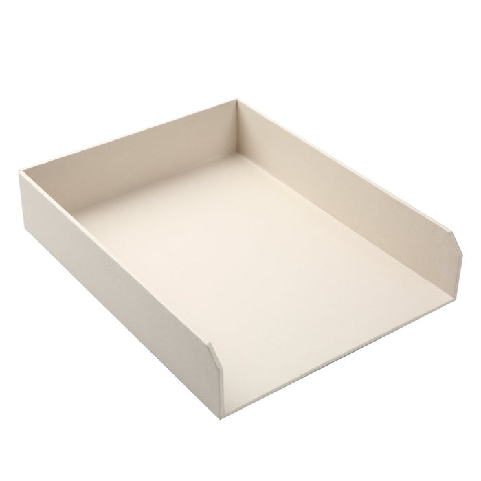 2 Piece Set Paperboard Paper Tray Desk Organizer Papyrus Beige