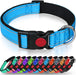 Reflective Dog Collar with Safety Locking Buckle, Adjustable Nylon Pet Collars for Extra Large Dogs, Red