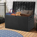 Outdoor Storage Box 120 Gallon Patio Deck Box with Handles, Patio Storage Waterproof Deck Boxes Garden Resin Deck Storage Container Lockable Storage Box (Black)