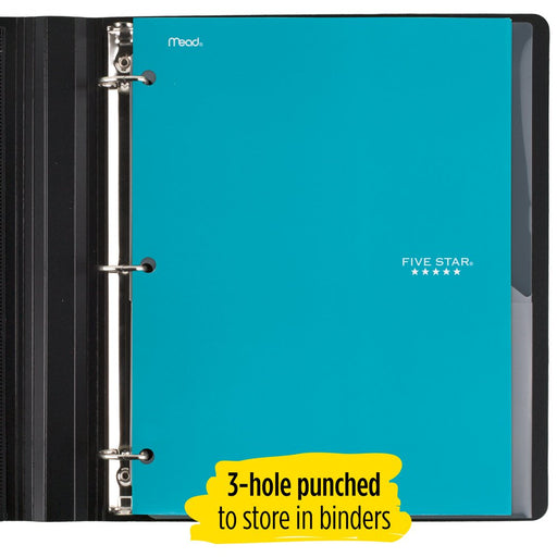 Five Star 4-Pocket Paper Folder, Assorted Trend Colors, 6 Pack (38056)
