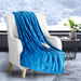 Electric Blanket Heated Blanket 50" X 60" Flannel Heated Throw with 10 Heating Levels, Auto-Off, Machine Washable, Blue