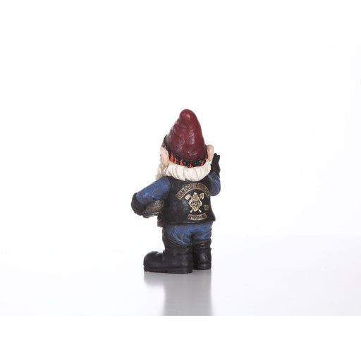 10.25" Biker Gnome with Sunglasses and Helmet Garden Figurine