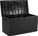 Outdoor Storage Box 120 Gallon Patio Deck Box with Handles, Patio Storage Waterproof Deck Boxes Garden Resin Deck Storage Container Lockable Storage Box (Black)