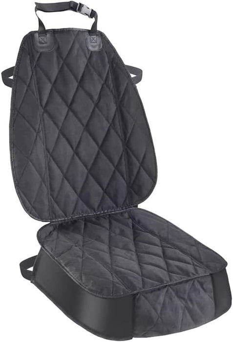 Dog Car Seat Cover for Pets Front Seat Protector, Thicked 600D Heavy Duty Water-Resitant & Wear-Resistant Durable Nonslip Padded with Side Flaps Fits Most of Cars Trucks Suvs (Orange)