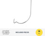 591821 Monkey H, Picture Hanger, Mirror Hanging for Drywall, Hangs up to 35 Pounds, Steel (10 Piece) , White