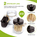 4Pcs Rustic Mason Jar Bathroom Accessories Set- Liquid Soap Pump Dispenser and 2 Small Apothecary Storage Glass Jars&Toothbrush Stand Holder for Bathroom, Farmhouse Home Decor, Kitchen Sink