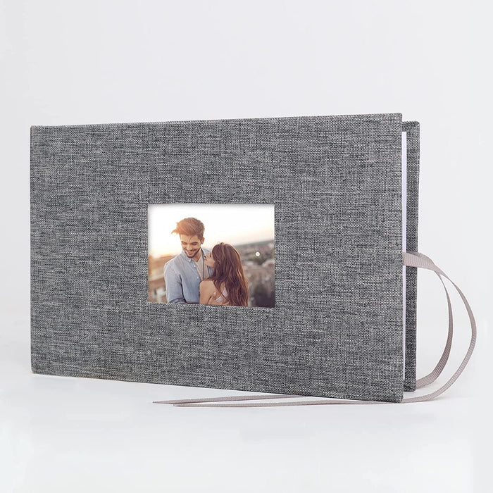 Photo Picture Album 4X6 300 Photos,Small Capacity Premium Leather Cover Wedding Family Photo Albums Holds 300 Horizontal Photos(Black)
