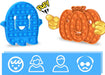 Push Bubbles Pop Fluorescent Fidget Sensory Toy, Glow in the Dark Fidget Toys Stress Relief Silicone Bubble Toy Autism ADHD Anti-Anxiety Tools for Kids and Adult(Ghost)