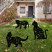 3 Pack Metal Cat Garden Statues Black Cat Silhouette Cat Decorative Garden Stakes Garden Outdoor Statues Animal Stakes for Yard Decor and Lawn Ornaments