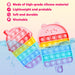 Nitoy 2-Pack Silicone Dessert Push Pop Bubble Fidget Sensory Toys Stress Reducer Anxiety Relief Bubble Popper Fidget Toy Squeeze Hand Toy for Kids and Adults (Rainbow Colors Ice Cream Pop & Milkshake)