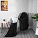 Fleece Blanket Queen Size Black 300GSM Luxury Bed Blanket Anti-Static Fuzzy Soft Blanket Microfiber (90X90 Inches)