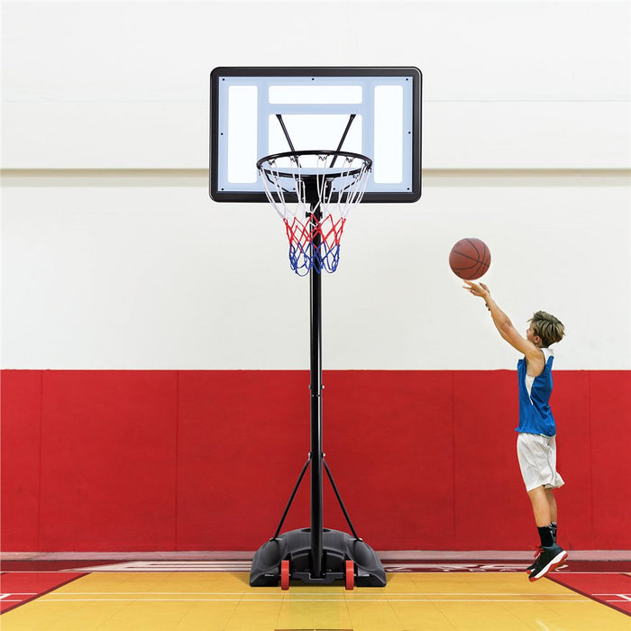 7-9.2 Ft. Height Adjustable Hoop Portable Basketball System Goal Outdoor Kids Youth with Wheels and Weighted Base