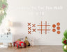 Large Wood Game Room Wall Decor, Modern Home Wall Art for Farmhouse Living Room Bedroom Office Decorations, Playroom Hallway Nursery Kids Room Decor Wall Stickers (18’×18‘ Tic Tac Toe Game)