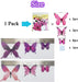 Butterfly Wall Decals 48PCS 3D Butterflies Decor Removable Mural Sticker Wall Art Home Decoration Kid Girl Bedroom Bathroom Baby Room Nursery Classroom Office Party (Pink Purple)