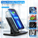 Wireless Charger, 3 in 1 Qi-Certified 15W Fast Charging Station for Apple Iwatch Series 5/4/3/2/1,Airpods,Wireless Charging Stand for Iphone 13/12/11 Series/Xs MAX/XR/XS/X/8/8 Plus/Samsung
