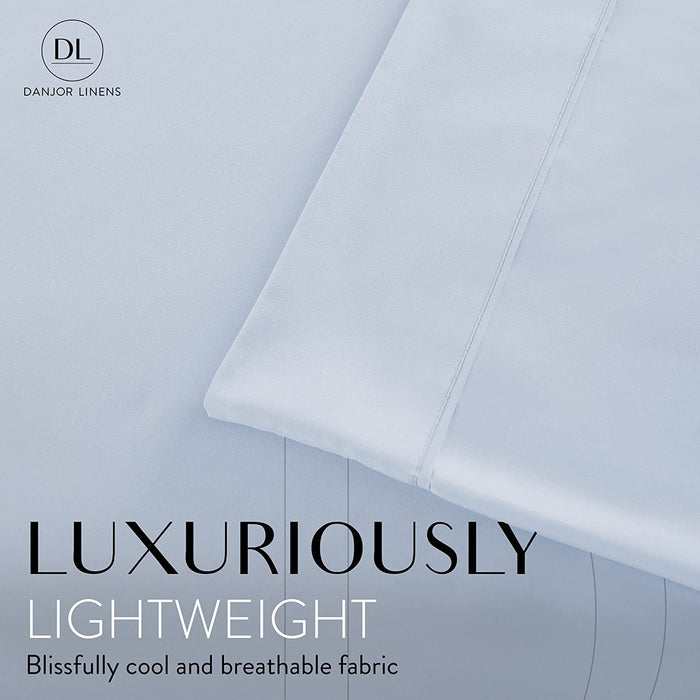 Spa Blue Queen Size Bed Sheets Set - 6 Pc Soft Bedding & Pillowcases Set W/ Deep Pockets - Breathable, Wrinkle Free & Fade Resistant