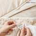 Oli Anderson Duvet Cover Queen Size, 3 Pieces Boho Tufted Bedding Set for All Seasons, Soft and Embroidery Shabby Chic Duvet Covers Set with Zipper Closure (Beige, Queen, 90’’ X 90’’)