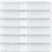 Wealuxe Cotton Bath Towels - 24X50 Inch - Lightweight Soft and Absorbent Gym Pool Towel - 6 Pack - White
