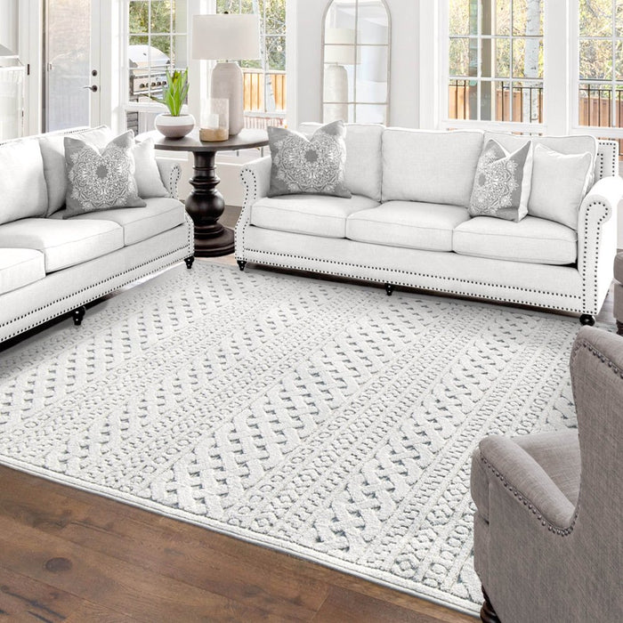 My Texas House Jessie, Transitional, Stripes, Woven Area Rug, 5'2" X 7'6"
