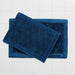 Mainstays Stockholm 15-Piece Geometric Polyester Shower Curtain Set, Navy