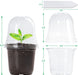 Clear Nursery Pots with Humidity Dome 30 Sets 4" Transparent Plastic Plant Pot Seedling Planter Seed Starter Pots Flower Pot with 10Pcs Plant Labels for Indoor Outdoor Garden