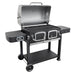 Kenmore 32-Inch Smart Charcoal Grill with Bluetooth Meat Thermometer, LCD Display, and Temperature Probes, Black/Stainless Steel