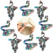 8 Pcs Adjustable Knitting Crochet Loop Ring, Braided Knitting Ring Yarn Guide Finger Holder for Mother Grandma Thanksgiving Presents