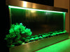 Wall Hanging Waterfall XL 47” Wide X 24” Tall Wall Fountain St. Steel Frame, Color Lights, Remote Ctrl
