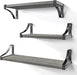 Floating Shelves Wall Mounted Set of 3, Rustic Wood Wall Shelves for Bedroom, Bathroom, Living Room, Kitchen, Laundry Room Storage & Decoration, Gray