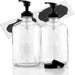 16-Ounce Clear Glass Pump Bottles (2-Pack; 16Oz), Refillable Soap Dispensers
