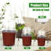 36Packs 5/4/3.5 Inch Nursery Pots with Clear Humidity Domes, Seed Starting Pots with Drainage Holes, Garden Containers for Seedlings, Succulents,Cuttings,Flowers and Vegetables with 50PCS Plant Labels